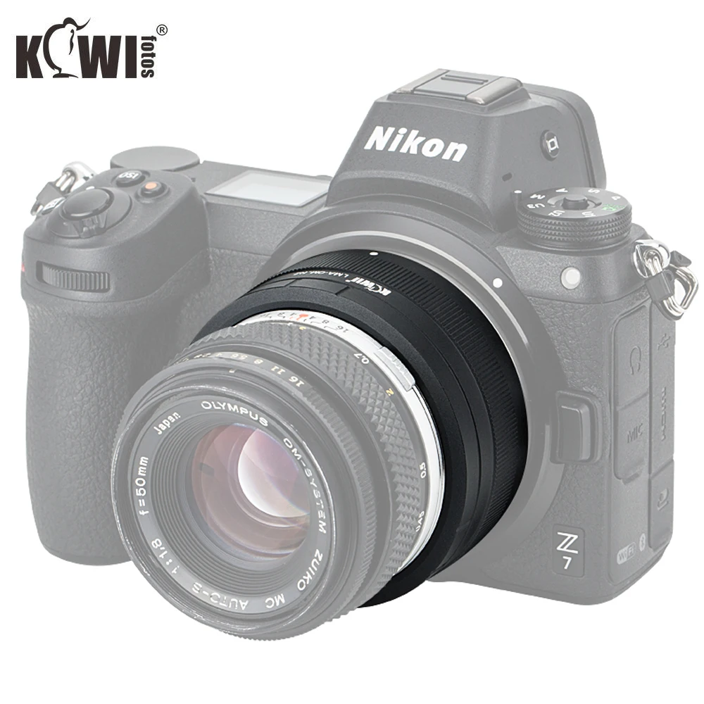 

KIWIFOTOS LMA-OM_NZ Lens Adapter Ring For Olympus OM Mount to Nikon Z Mount Aluminium Alloy 69x34.8mm