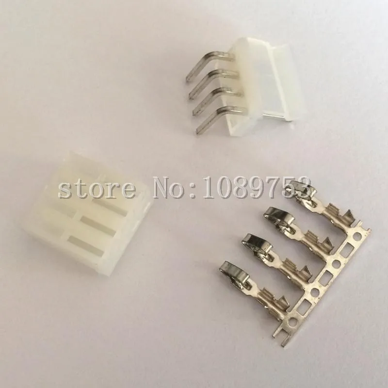 

50set CH3.96mm 4 Pin Header Plug Terminal Female Jack PCB Header Power Right Angle Connector