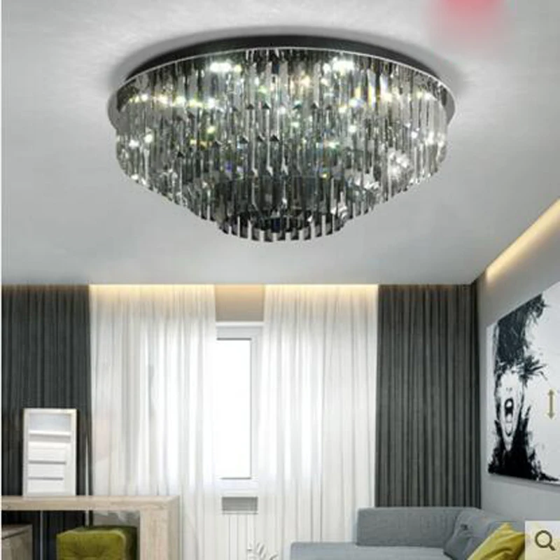 

2018 new living room lamp simple modern crystal lamp living room led ceiling lamp bedroom personality led lighting fixture led