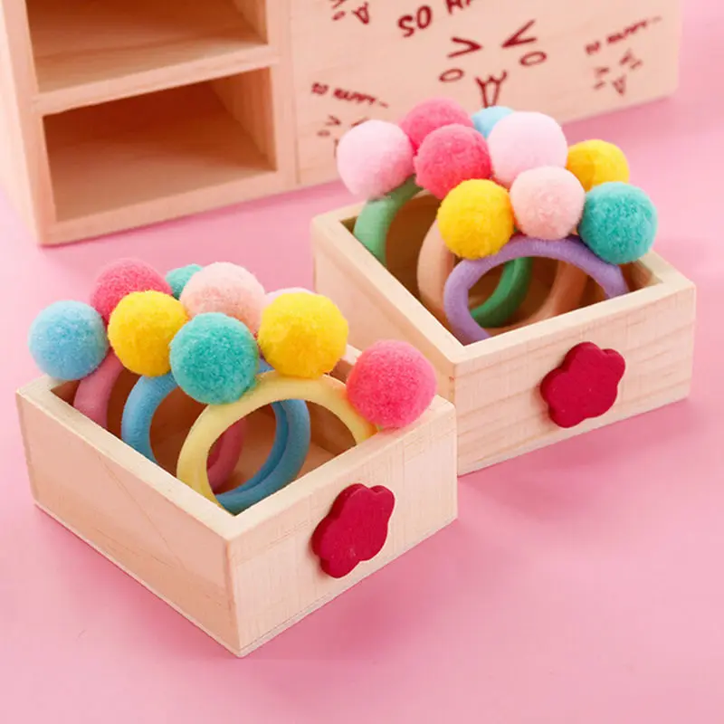 

1/2/5/10 Pcs Elastic Hair Ties Bands Rope Carton Sweet Various Patterns Hair Bands Ponytail Holder Kids Hair Accessories