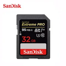 sandisk SD карта 8 ГБ 16 ГБ 32 ГБ SDHC 64 Гб 128 ГБ 256 ГБ SDXC Оригинальная карта памяти для цифровой камеры