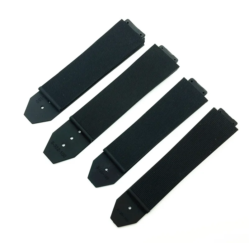 

Luxury Convex Silicone Rubber Watchband 23x15mm 21x15mm 25x19mm 25x17mm for Hublot strap Watch Band Wrist Belt Bracelet Logo on