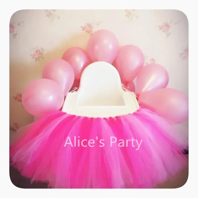 Розовый галстук-бабочка баннер Дети Девочка высокий стул детская юбка принцесса первый флажок на день рождения ребенка 1 вечерние Декор Детская гирлянда
