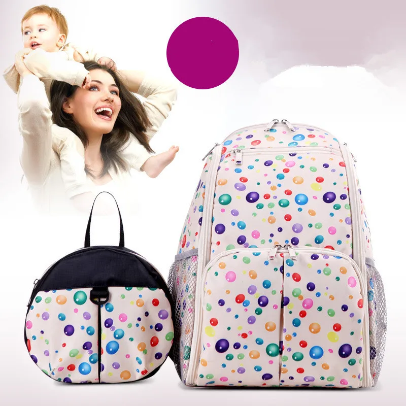 Two Bags Hot Sell! 2018 Mom Diaper Bags + Baby Anti-Lost Bag Flower Printed Diaper Bag Shoulder Multifunctional Pregnant Women Outgoing bags21