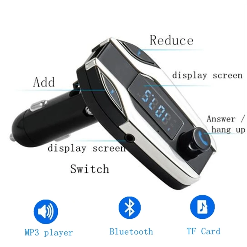 Aux Bluetooth Car Kit Wireless FM Transmitter Radio Car MP3 Player aux-bluetooth-car-kit-wireless-fm-transmitter-radio-car-mp3-player