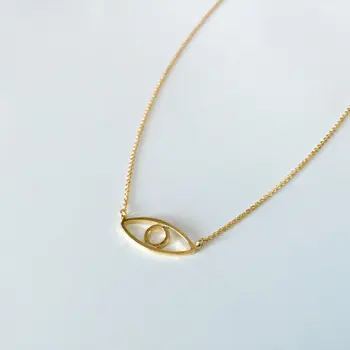 

30PCS- Fashion Hamsa Hand Evil Eye Necklace Open Line Devil Eye Necklaces Simple Fortunate Turkish Eye Necklace