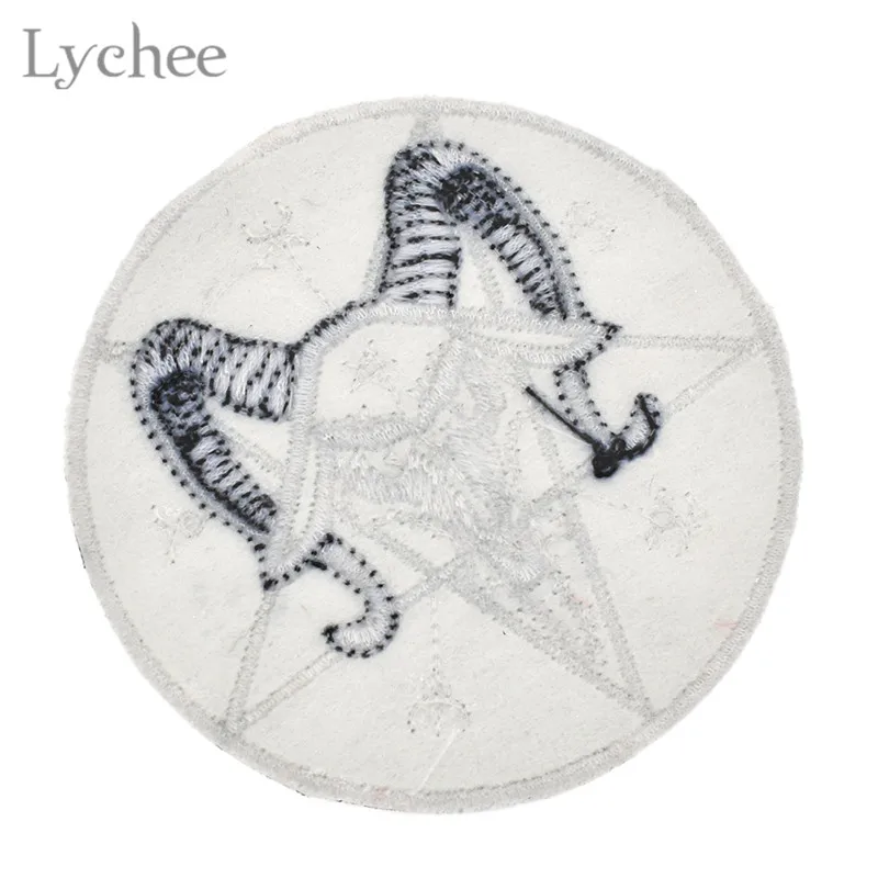 Lychee черная вышитая звезда патчи для одежды наклейка с аппликацией одежды|embroidered