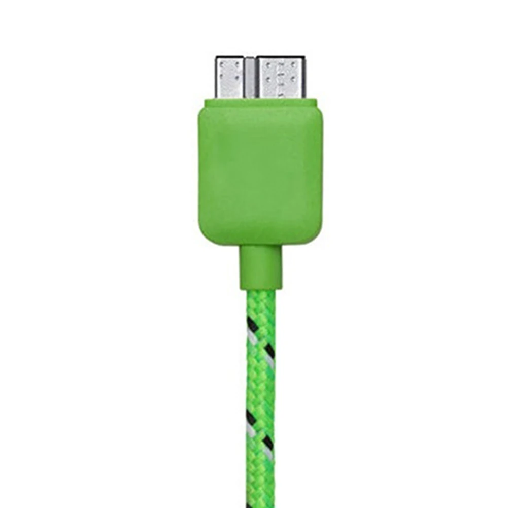 Новые Красочные кабеля длинной 1 M 3FT тканевый нейлоновый usb-кабель для зарядки и 3,0 Micro Usb зарядный кабель для синхронизации данных в Зарядное устройство зарядный кабель для передачи данных для samsung S5 Note3 N9000 - Цвет: Зеленый