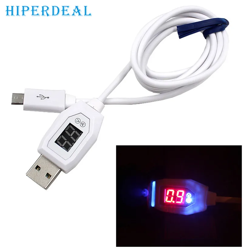 

HIPERDEAL advanced Charger&USB cable Digital LCD Display Micro USB Data Charging Voltage Current Cable Cord For Android Phone1PC