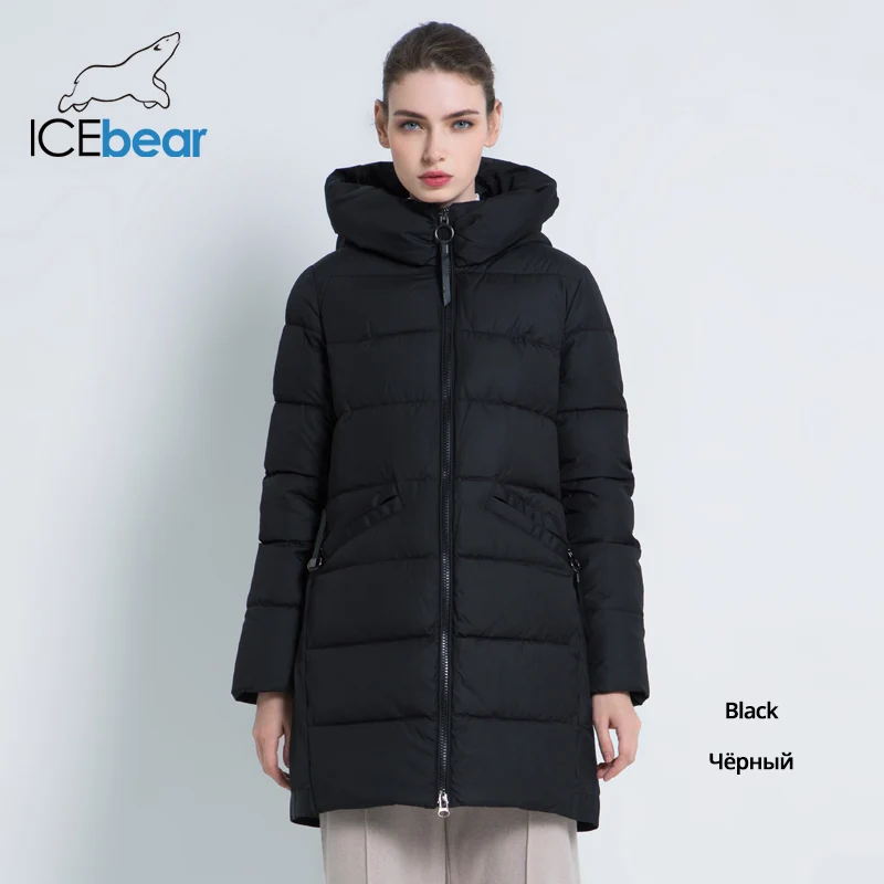 ICEbear New Women's Winter Coat Fashion Woman Jacket Female Cotton Jackets Hooded Ladies Coat Warm Brand Clothing GWD18203I - Цвет: G901