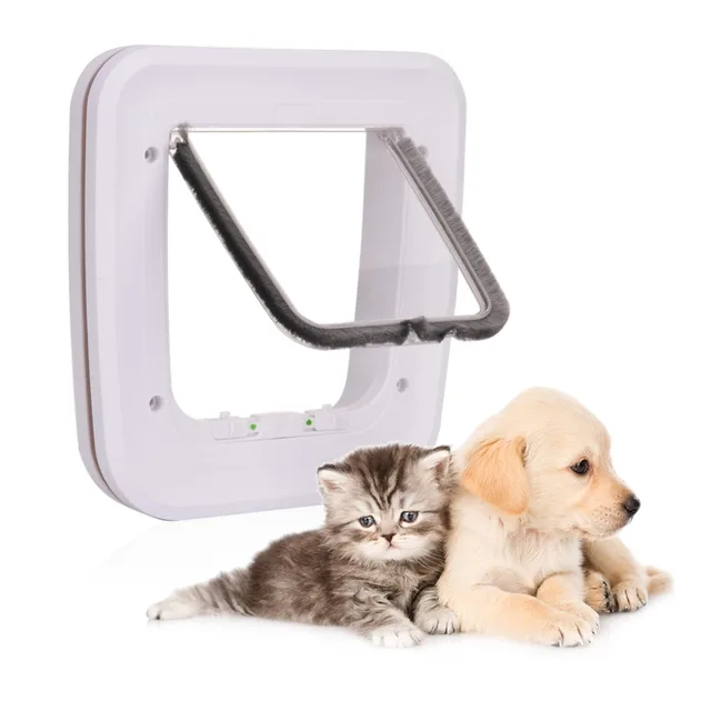 New Arrival Pet Door Gate PC Automatic Closing Pets Doors Pet Supplies Vermin Proof