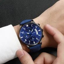 Список качества мужской роскошный бренд часов часы кварцевые часы модные кожаные ремни часы дешевые спортивные наручные часы мужские AD