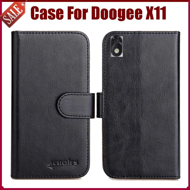 

Hot Sale! Doogee X11 Case New Arrival 6 Colors High Quality Flip Leather Protective Cover For Doogee X11 Case Phone Bag
