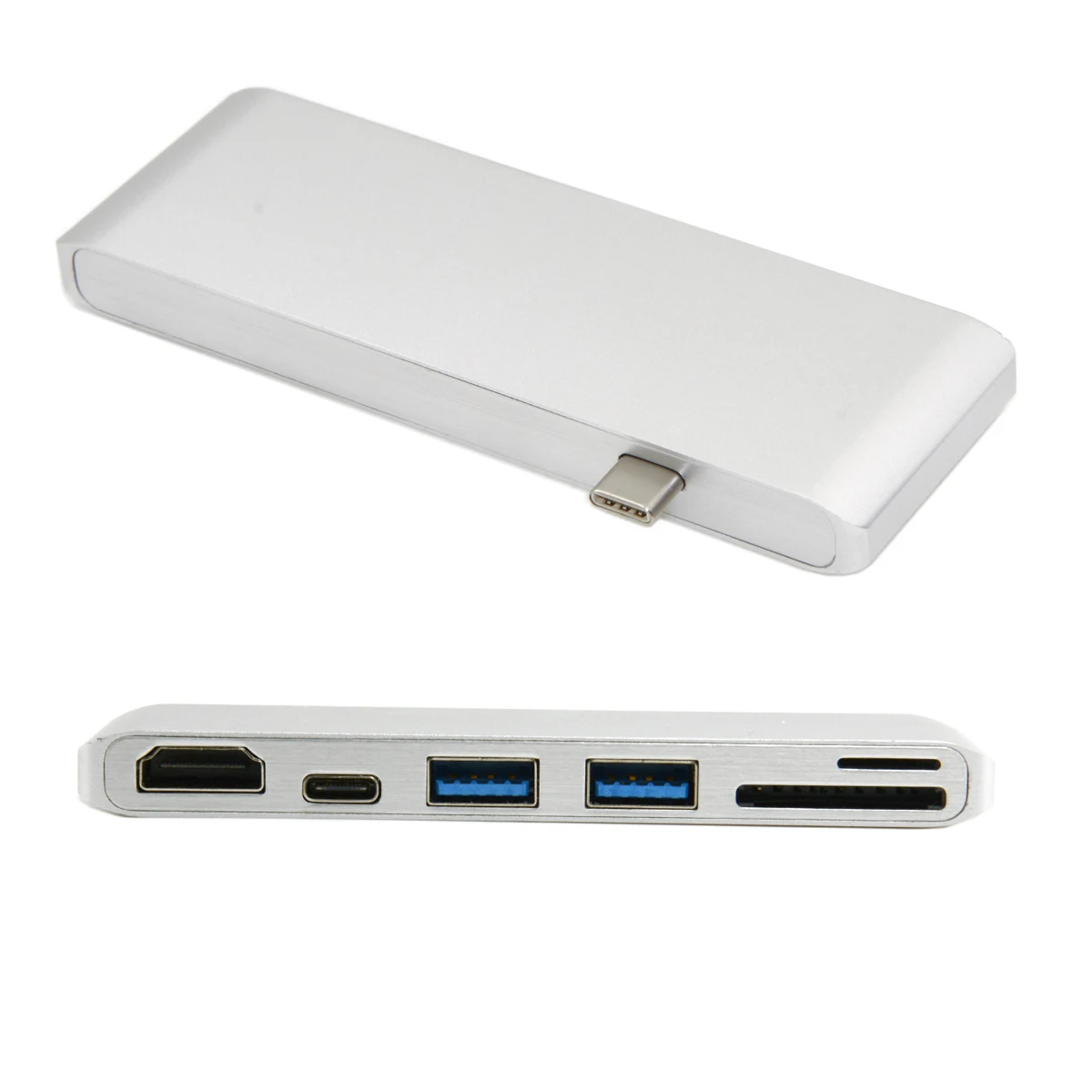 

Cablecc USB-C USB 3.1 Type-C to HDMI & Dual Ports 3.0 Hub & SD TF Card Reader & Power for PC Laptop & Mac book