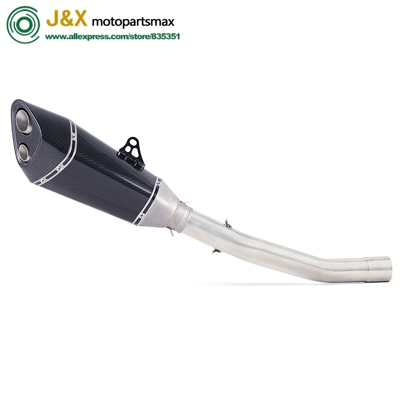 Full System Slip On For kawasaki ZX10R ZX-10R Motorcycle Exhaust Muffler Escape Modified Contact DB killer Middle Pipe 2008-2016 |