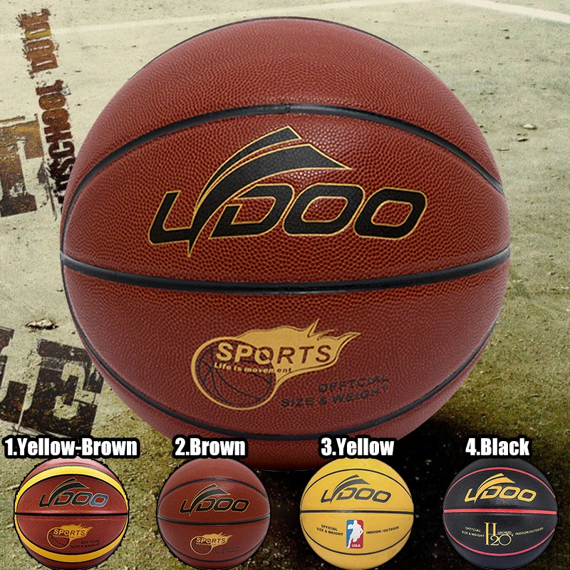 Standard 7 Basketball High Quality Leather Basketballs Game Match Non