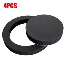 Внутренняя изоляция хлопок Замена аксессуары Черный Резиновый пенопласт 4 шт. для автомобиля динамик кольцо двери отделка звукоизоляционные полезные