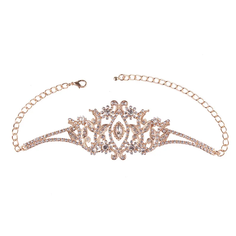 Мода Кристалл ювелирные изделия Воротник Макси эффектное ожерелье для женщин Свадебные помолвки блестящее ожерелье с горным хрусталем - Окраска металла: Gold