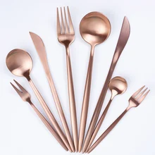 New Rose Gold Cutlery Set