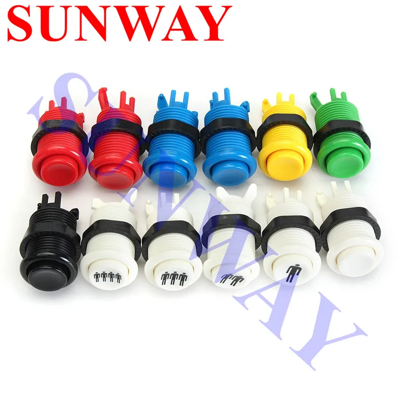 

28mm Mounting Hole American style Arcade push button 6 Color available 1p/2p/3P/4P For Arcade machine Cocktail Machine