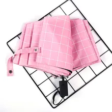 Lattice umbrella Windproof Anti UV Sun/Rain Umbrella Women and Men 3Folding Light and Durable Strong Umbrella Men Girls Gift 