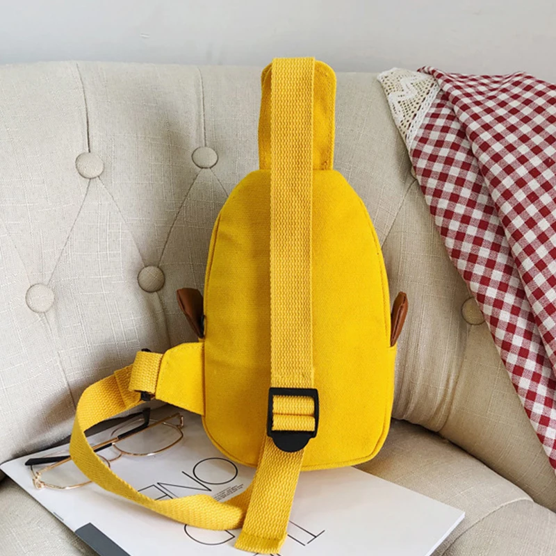 Waist Bag Women Fanny Packs Chest Bags Fashion Canvas Yellow Duck Pattern For Child Banana Female Belt Bag Womens Waist Bag