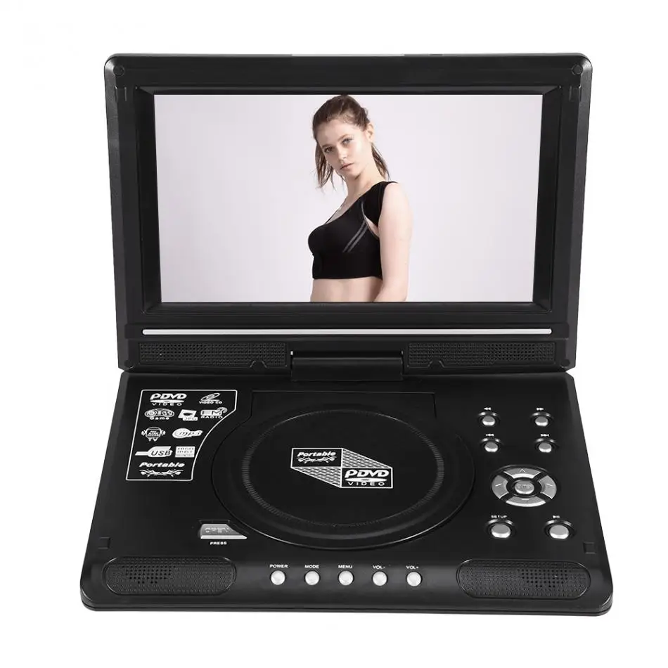 9,8 дюйма DVD портативный lcd широкоформатный DVD видео плеер FM радио игры SD USB AV CD VCD