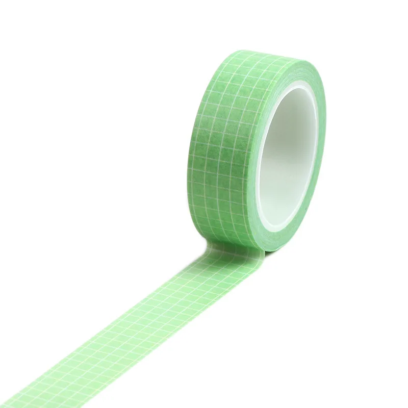 Reine farbe gitter Washi Tape Japanischen Papier DIY Planer Masking Tape Klebebänder Aufkleber Dekorative Schreibwaren Bänder