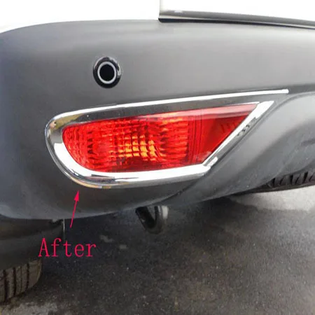 

Free shipping Rear Tail Fog Light Lamp Cover Trim ABS Chrome For Mitsubishi Pajero Sport 2010 2014 Auto accessories 2 pcs
