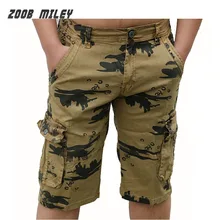 Открытый мужские брюки-карго Шорты для женщин хлопок Multi-карман loose fit повседневные Военная Униформа тренировки Camo Cargo Шорты для женщин по колено джоггеры плюс Размеры