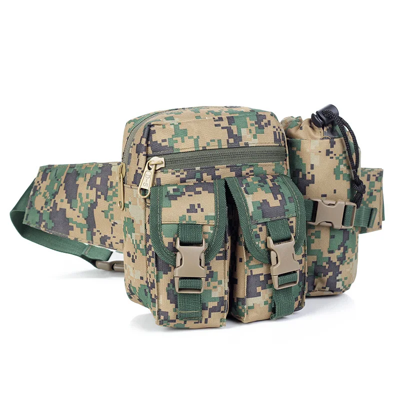  Mege Tactical Waist Bag Military US Army Oxford Camouflage Small Bag Molle System Bottle Bag Airsof