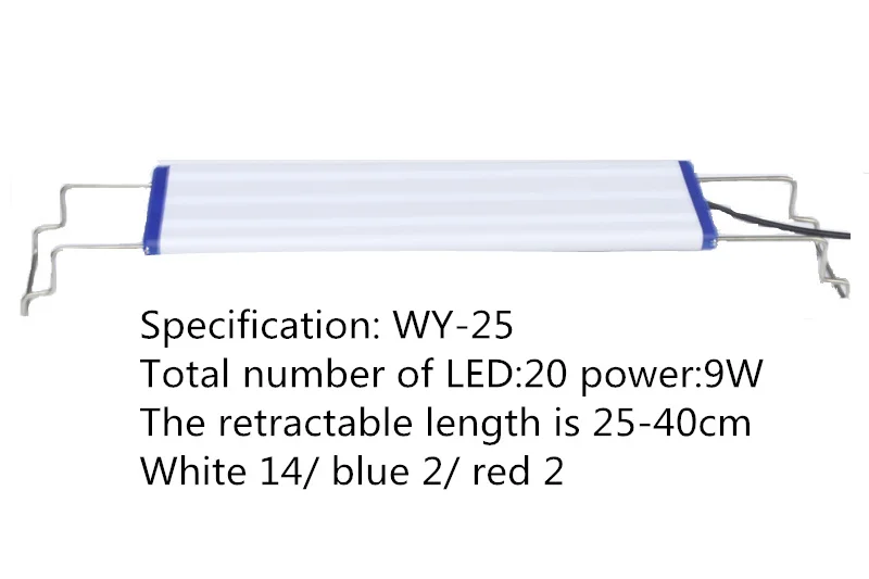 Аквариумный светодиодный светильник ing 21-60 см Высококачественный светильник для аквариума с выдвижными кронштейнами белый и синий светодиодный s подходит для аквариума - Цвет: WY-25