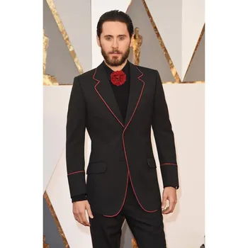 

New Design Black Groom Tuxedo Groomsmen Men Wedding Prom Suits 201 Fashion Mesn Red Carpet suit terno masculino (Jackets+Pants)