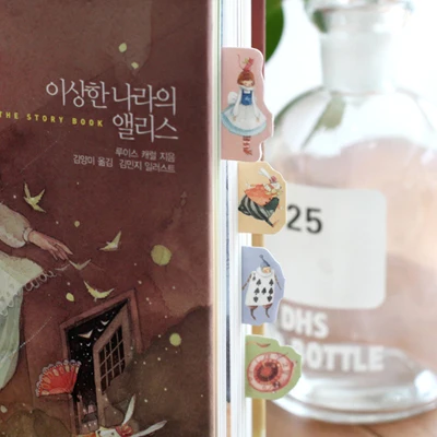 South Korea Stationery Indigo Fairy Tale Theme Alice Hand Book Diary Label Notes Page 5 Kl Diary Page Labels Laserlabel Patch Aliexpress