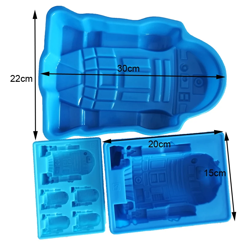 Новинка, кухонные вентиляторы, Звездные войны, R2-D2, Siliocne, на день рождения, для украшения торта, сковорода, форма для льда/форма для шоколада