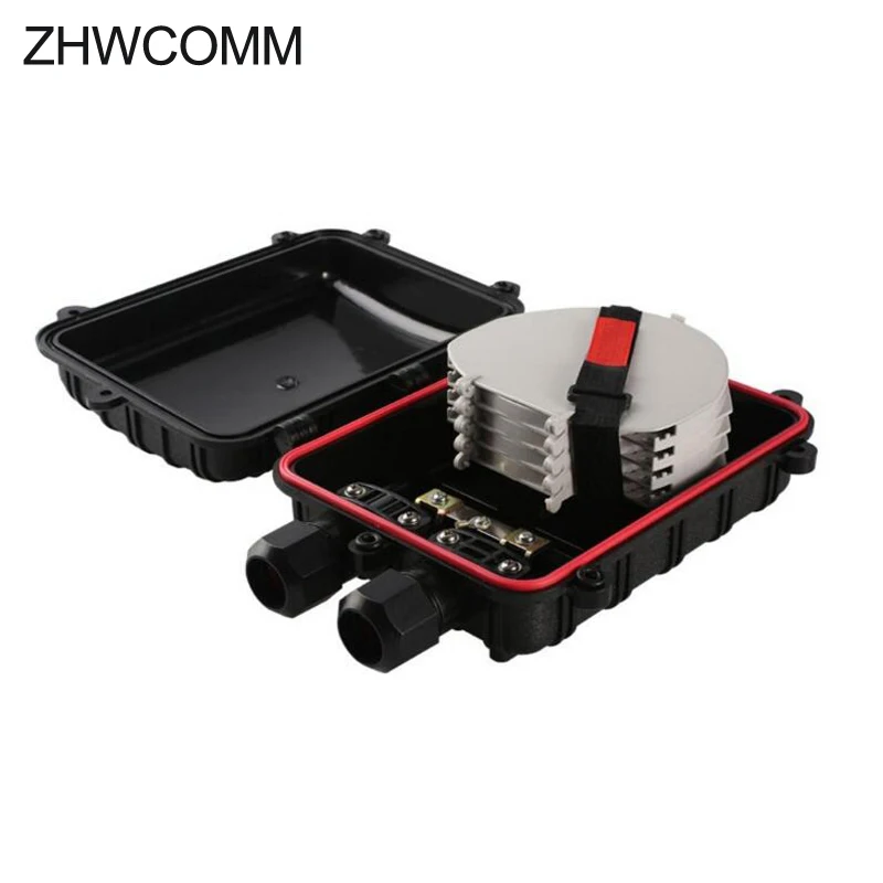 Zhwcomm, высокое качество 2 отверстия 2 розеток 12-жильные горизонтальный соединение оптоволоконная муфта закрывающая коробка