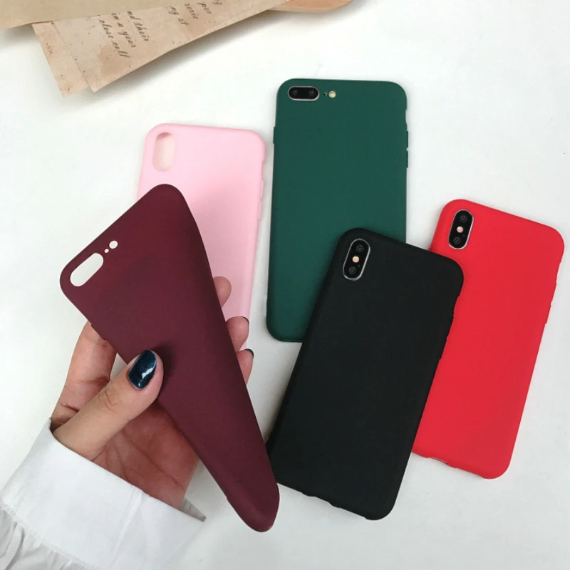 

For fundas iphone 8plus case soft silicon phone case for iphone 6 s silicon TPU Cover For iphone 6 6s 7 8 plus x xs max xr case