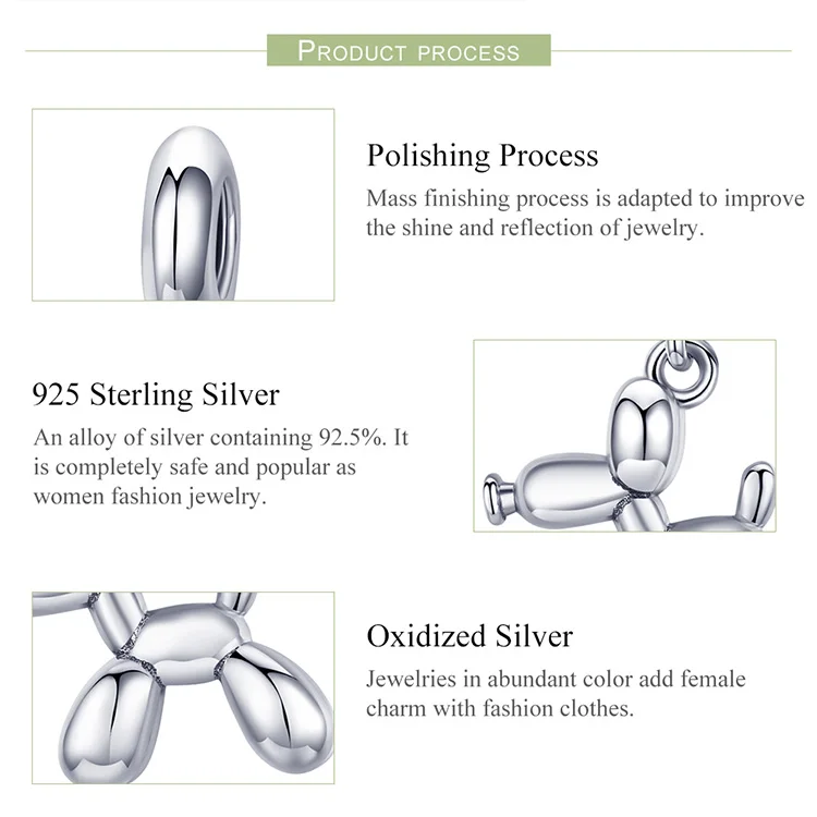 BISAER Горячая Мода 925 пробы серебряный кулон в виде животного для ожерелья и браслетов Cham Fit Chams серебряные ювелирные изделия для изготовления подарков HSC976