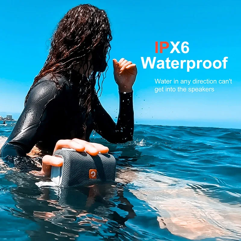 Online DOSS E go Outdoor IPX6 altavoz impermeable Mini Bluetooth altavoz portátil inalámbrico altavoz de ducha soporte TF AUX USB para iPhone