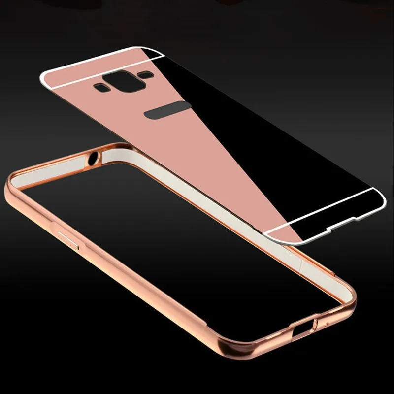 Luxury Metal + Mirror Acrylic Case For Samsung Galaxy Grand 2 Duos G7102 G7106 G7108 Mobile Phone Protective Back Cases (2)