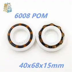 6008 POM (10 шт) пластиковые подшипники 40x68x15 мм стеклянные шарики 40 мм/68 мм/15 мм