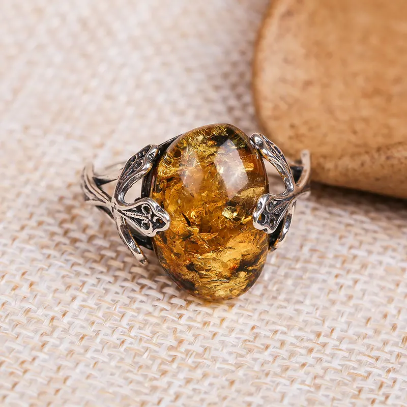 

JIUDUO Agate rings Yellow Gold Prong Setting Water Drop Customizable rings design factory direct special package mail