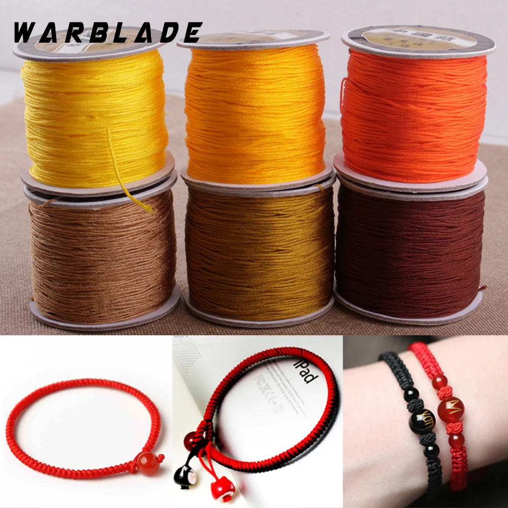 

New Product 0.8mm Thickness Wire Jade Cord Chinese Knot Cord Woven Bracelet String Thread DIY Jewlery Making 120 Meter