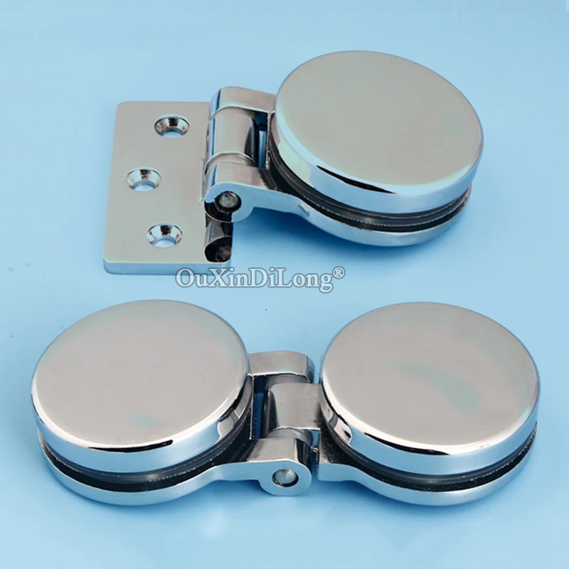Brand New 2PCS Glass Door Hinges Display Wine Hinges Shopping Mall Mobile Phone