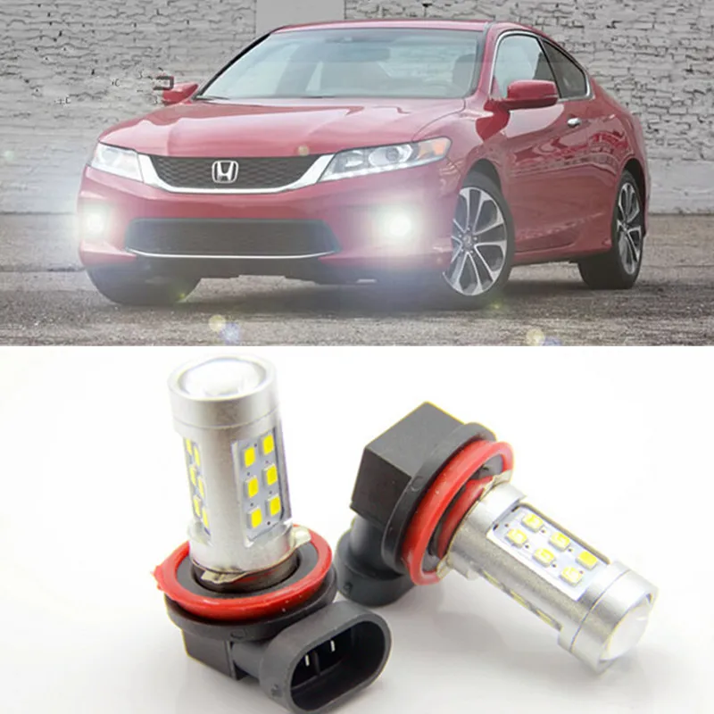 2x Bright Error free H8 H11 LED projector Fog Light bulb For honda