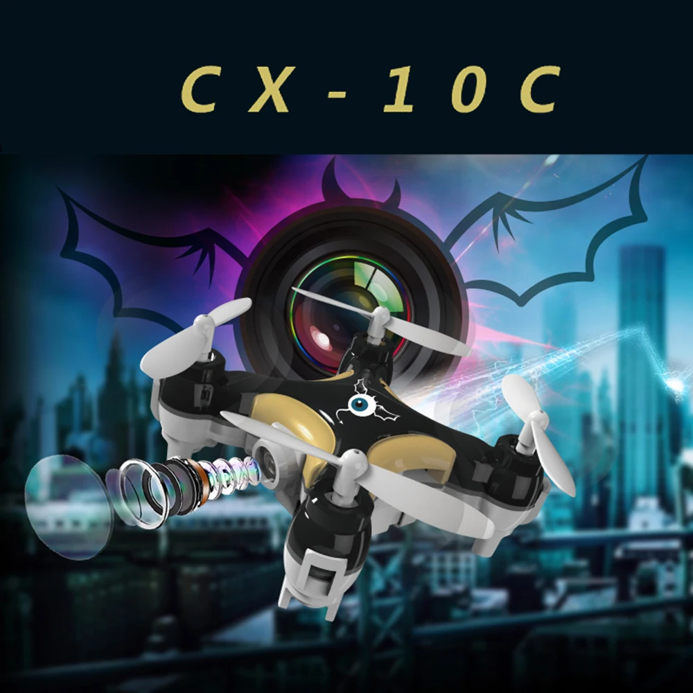 Buy Cheap 2016 New Quadcopter CX-10C CX10C Mini RC Drone Updated Version With 0.3MP HD Camera 2.4G 4CH 6-Axis Helicopter Toys