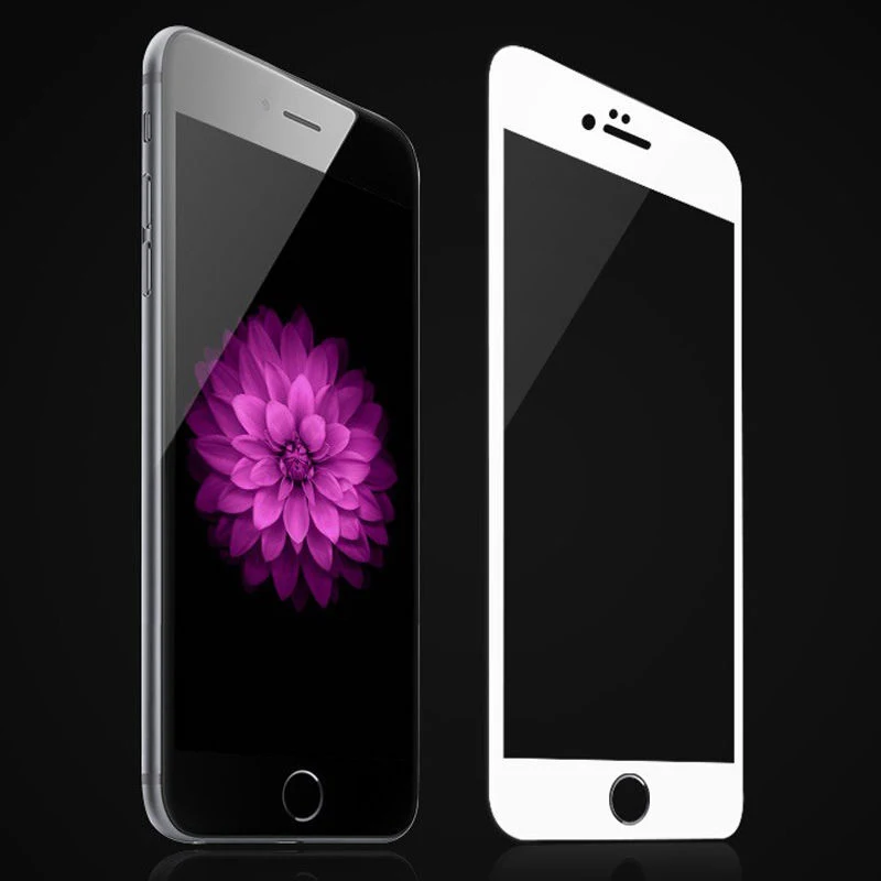 4D Full Cover Tempered Glass For iphone X 7 8 plus Anti-scratch Ultra Slim Thickness
 Screen Protector Film for iPhone 6 6s Plus