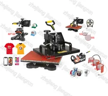 7 IN 1 T shirt Mug Cap Plate Mouse Pad Iphone Case Printer Combo Heat Press
