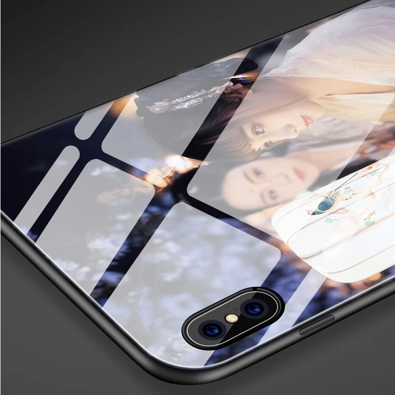 Personal CUSTOM Print Tempered Glass Phone Case for X XS XSMAX XR 8 8 Plus 7 7 Plus 66s 66s Plus DTY Design Photos Phone Capas1