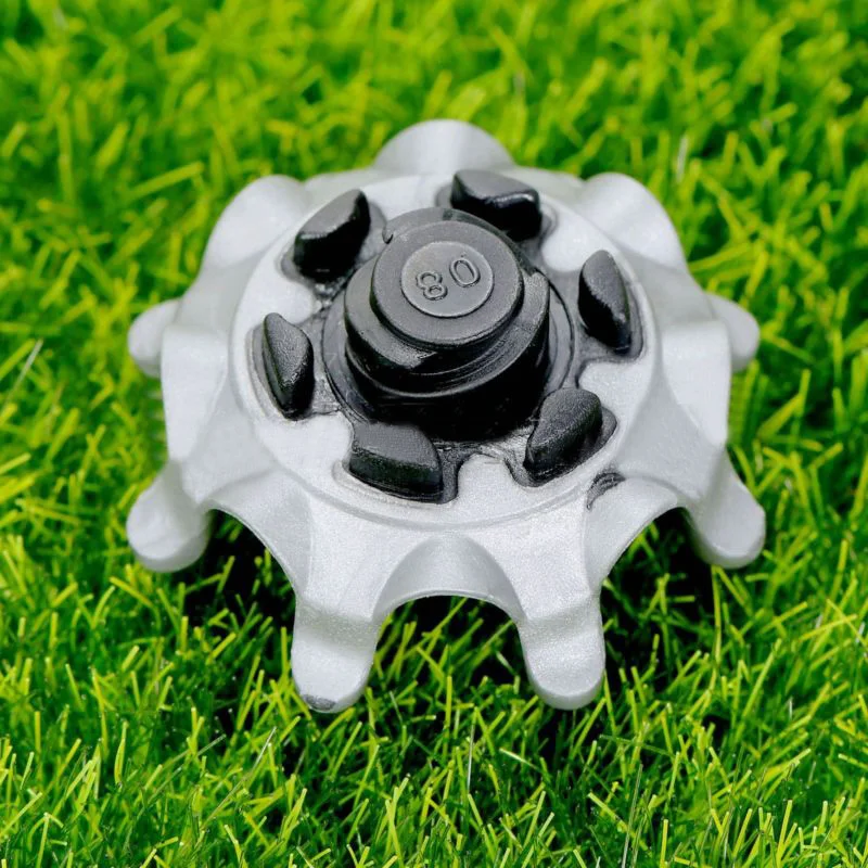 

14Pcs Replacement Soft Fast Studs Tri-Lok Golf Shoes Spikes Pins 2.9*1.2cm / 1.14*0.47inch TPR Black & Gray